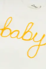 oh baby! 'BABY' GOLDEN EMBROIDERED 2PC SET CREAM