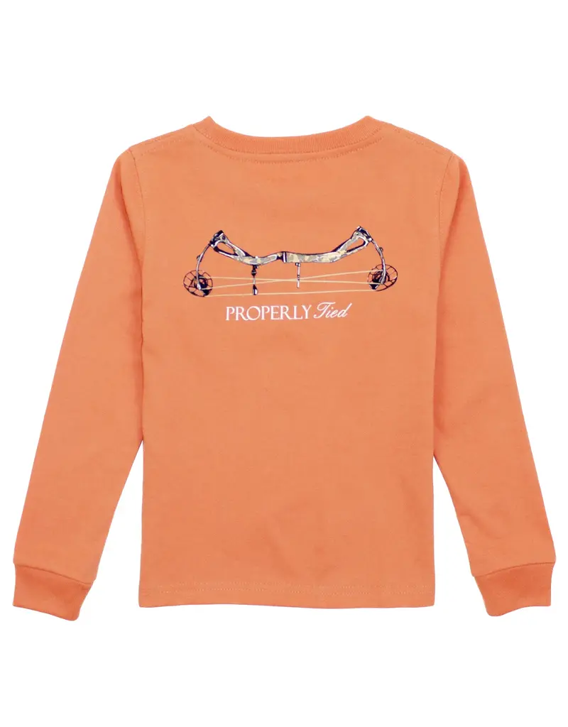 Properly Tied Compound Bow L/S Tee Mango
