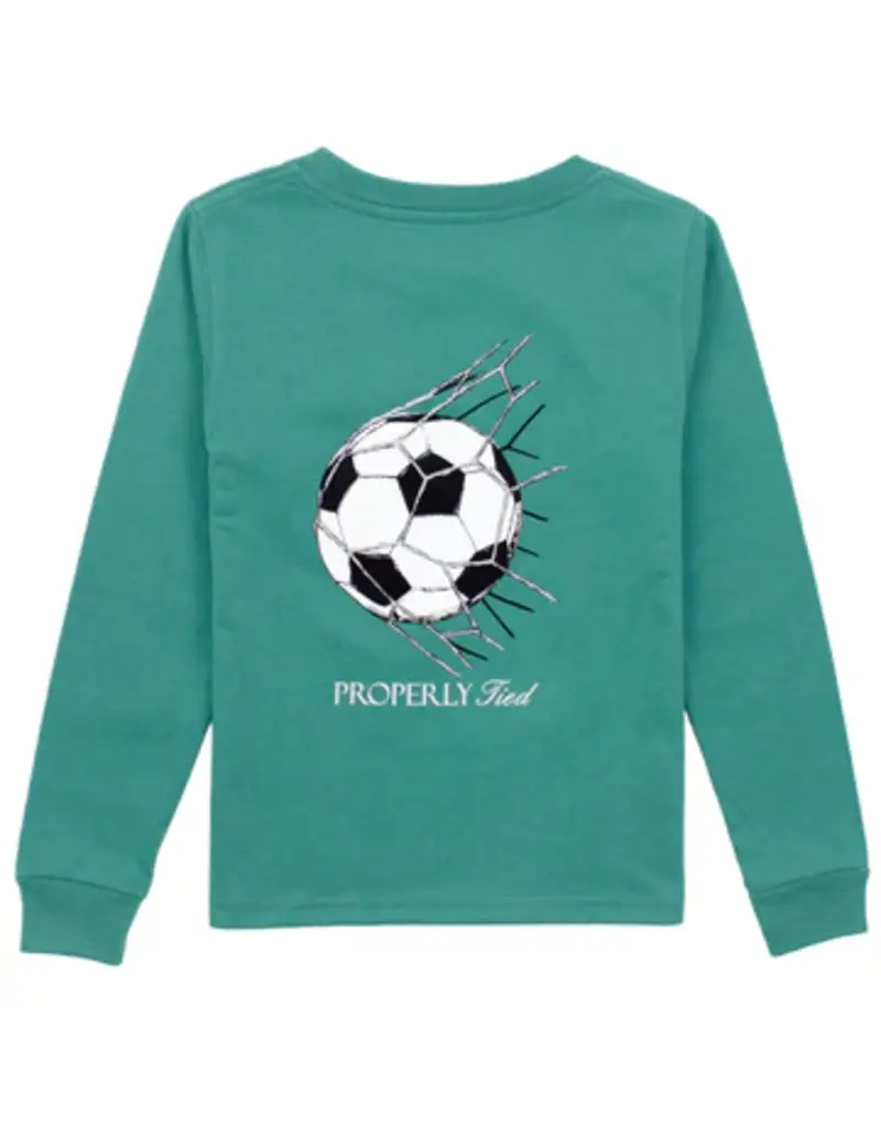Properly Tied Goal L/S Tee Teal