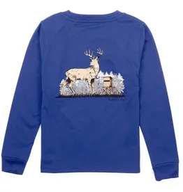 Properly Tied Deer Season L/S Tee River Blue
