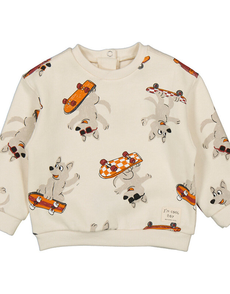 Mayoral Pullover w/Skateboard Dog Print