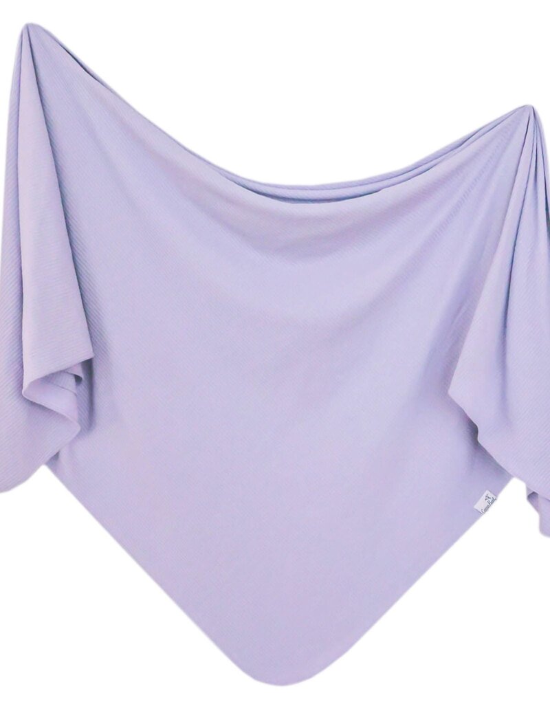 Copper Pearl Rib Knit Blanket Periwinkle