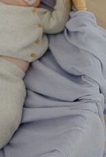 Copper Pearl Rib Knit Blanket Periwinkle