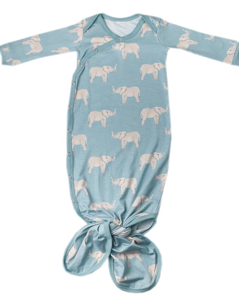 Copper Pearl Newborn Knotted Gown Peanut