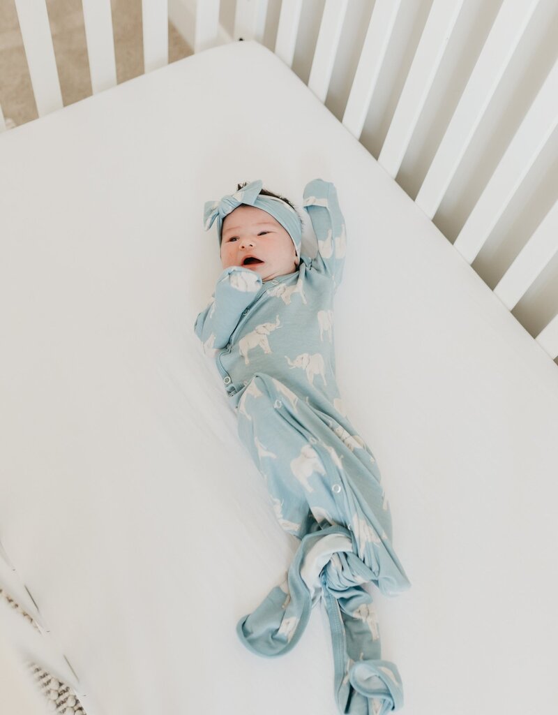 Copper Pearl Newborn Knotted Gown Peanut