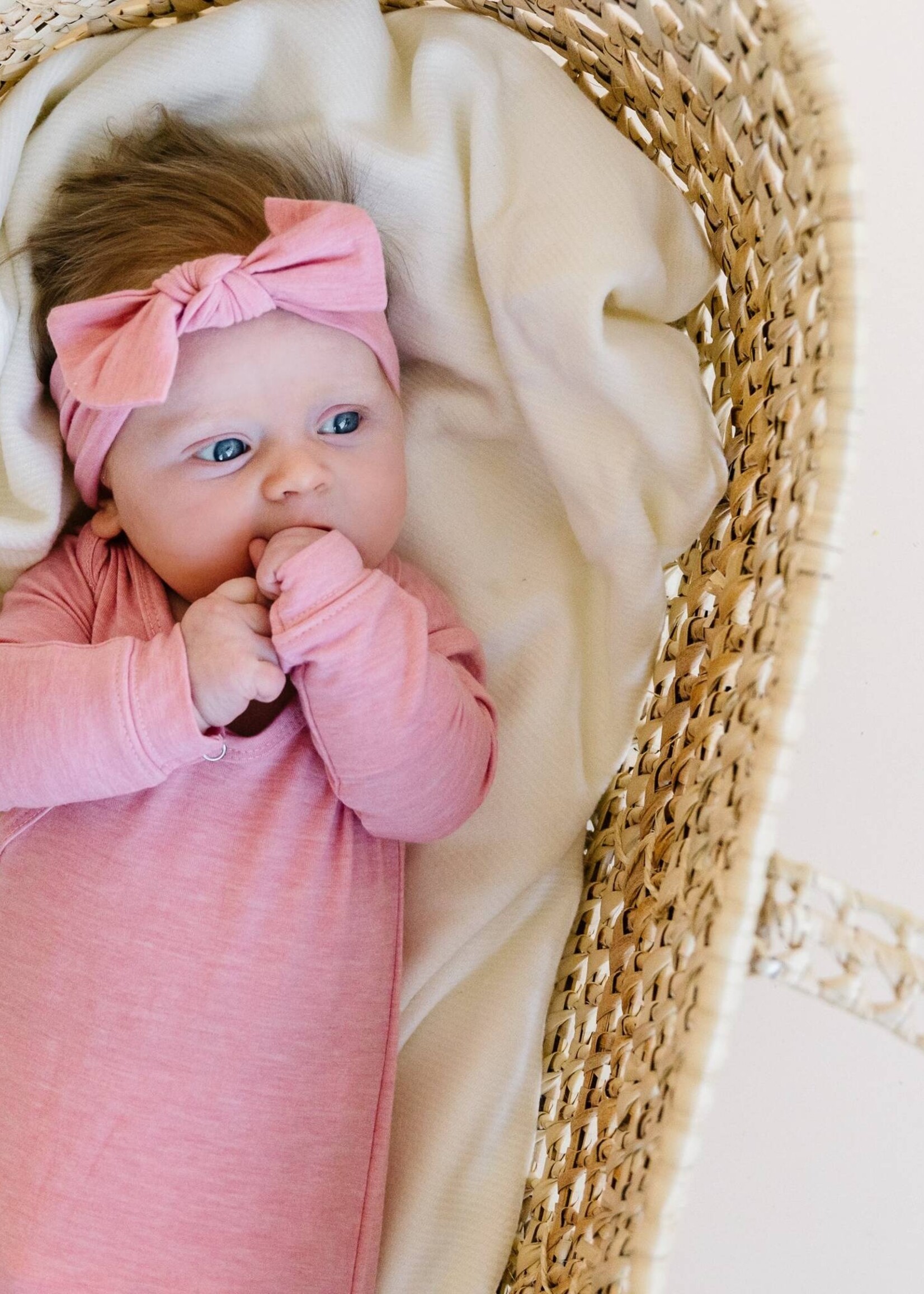 Copper Pearl Newborn Knotted Gown Darling