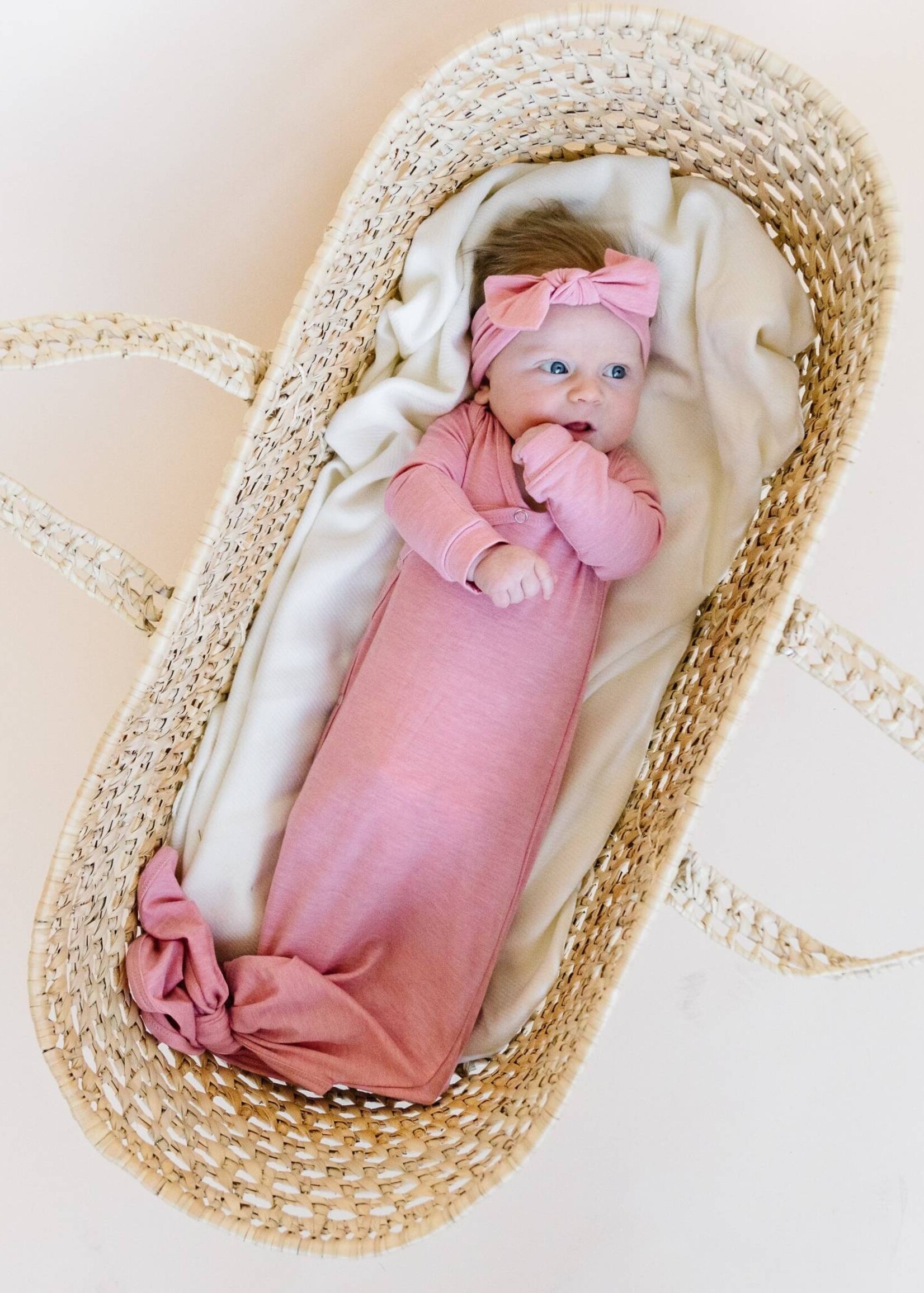 Copper Pearl Newborn Knotted Gown Darling