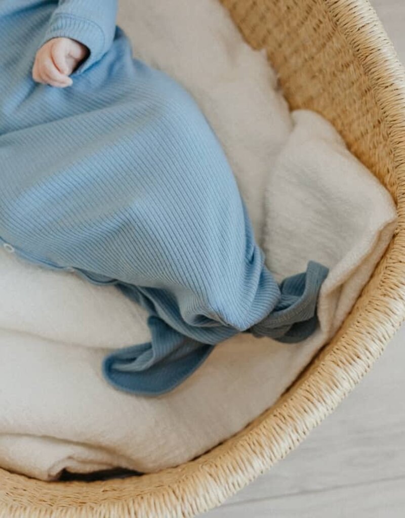 Copper Pearl Newborn Rib Knit Knotted Gown Atlantic