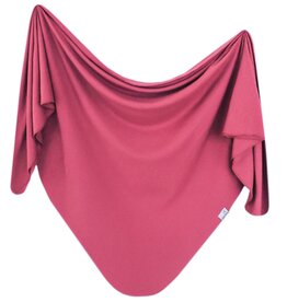 Copper Pearl Rib Knit Blanket Berry