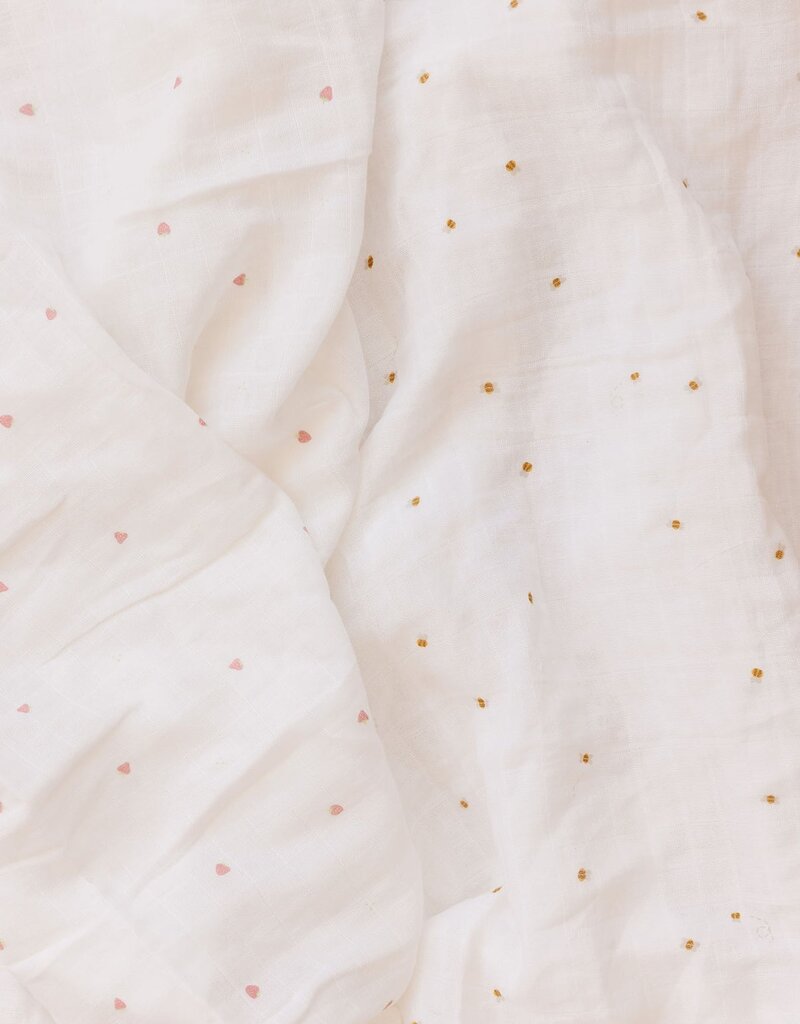 The Blueberry Hill Strawberry Organic Muslin Blanket
