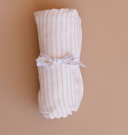 The Blueberry Hill Pink Stripe Organic Muslin Blanket