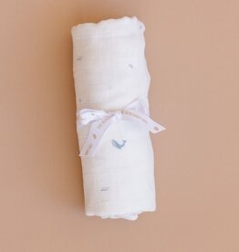 The Blueberry Hill Nautical Ocean Organic Muslin Blanket