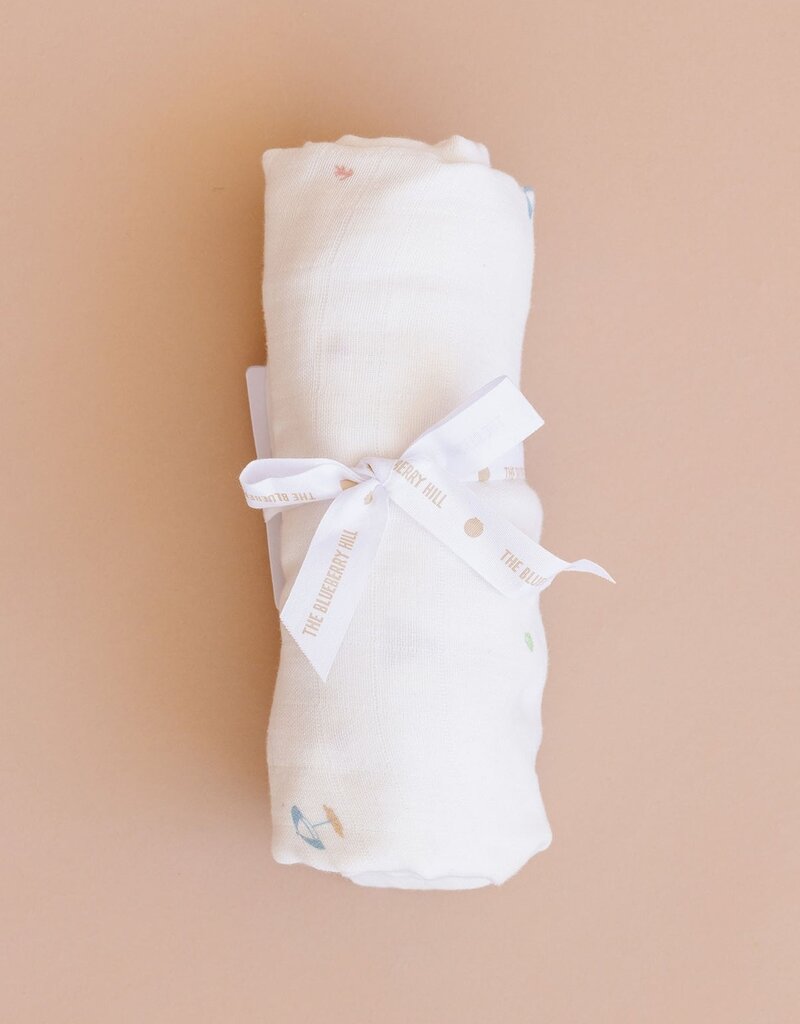 The Blueberry Hill Beach Organic Muslin Blanket