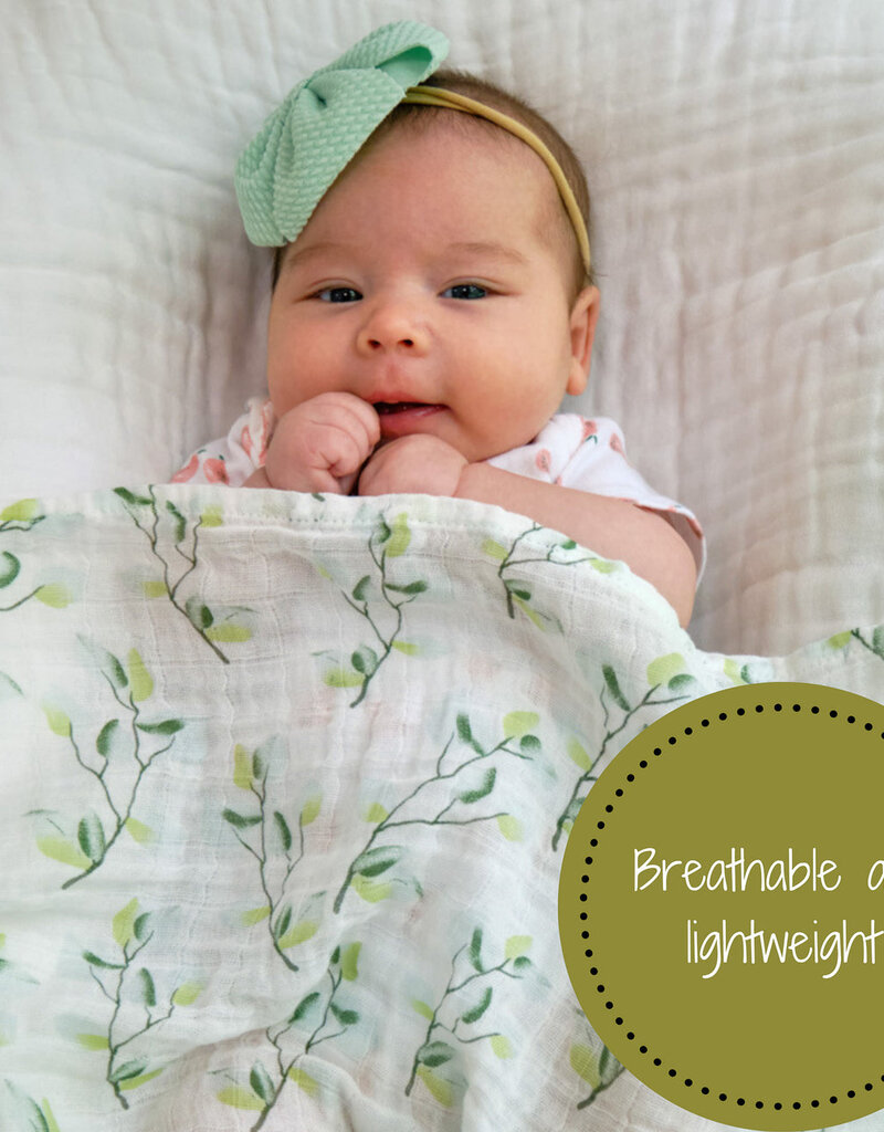 LollyBanks Relaxing Eucalyptus Baby Muslin Swaddle