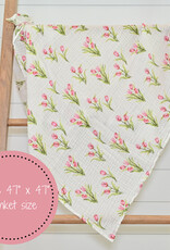 LollyBanks Tulip Garden Baby Muslin Swaddle