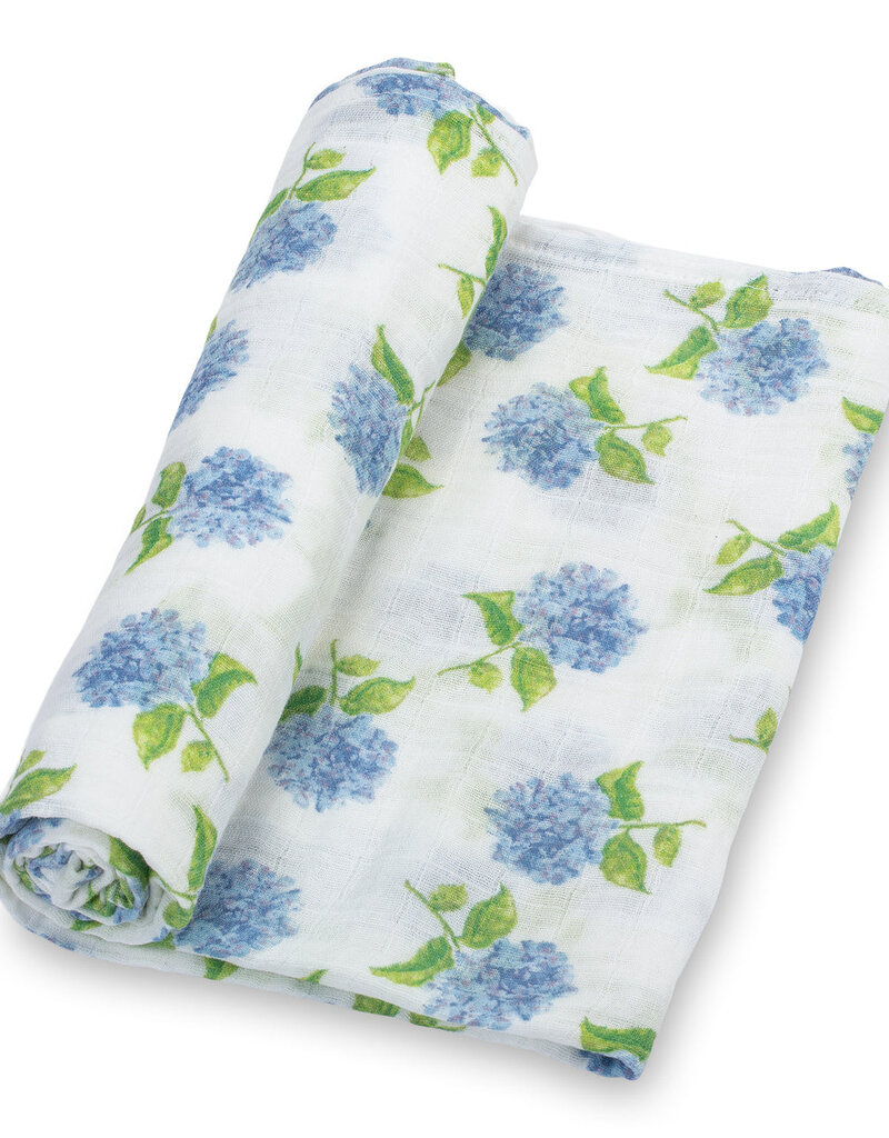 LollyBanks You Had Me At Hydrangea Baby Muslin Swaddle