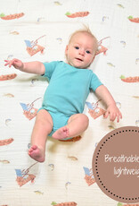 LollyBanks Gone Fishing Baby Muslin Swaddle