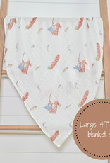 LollyBanks Gone Fishing Baby Muslin Swaddle