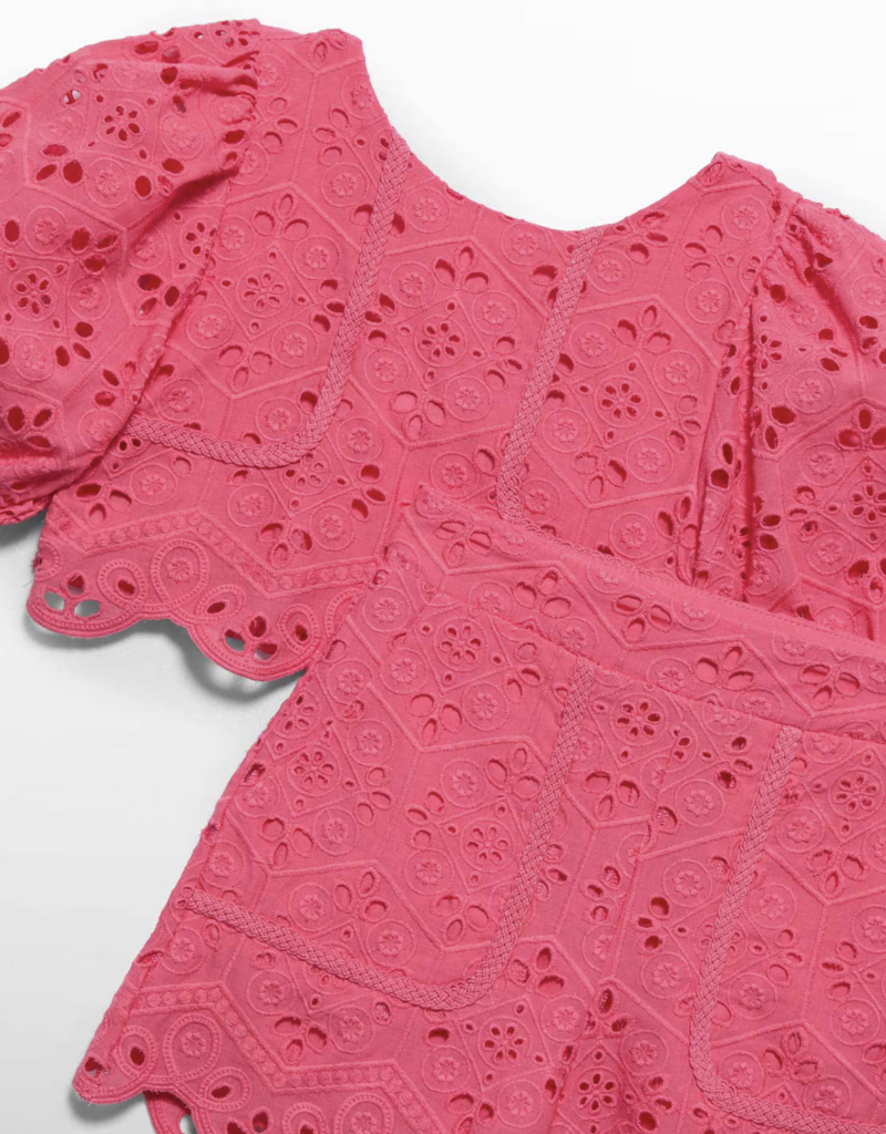 Abel & Lula Embroidered Bermuda Set Fuchsia