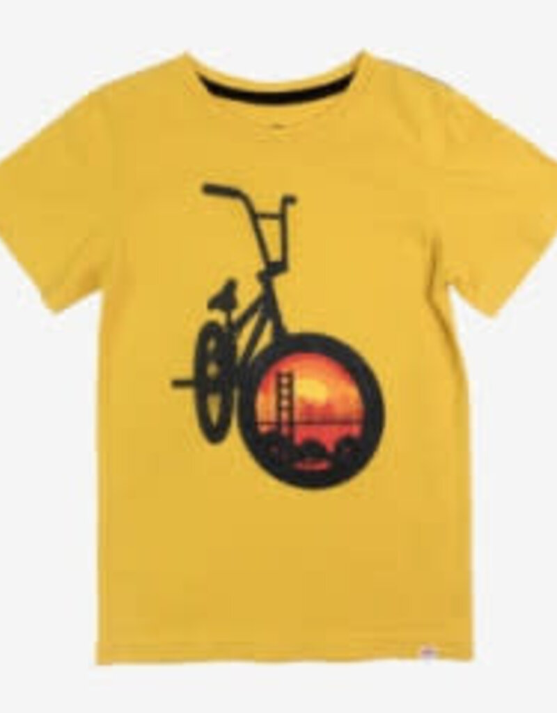 Appaman Graphic S/S Tee Bike Ride Goldenrod