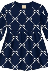 Milon Navy Blue Bow Dress