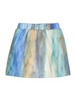 Bisby SALE. Mini Skirt Blue Multi Stripe Wool