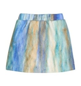 Bisby Mini Skirt Blue Multi Stripe Wool