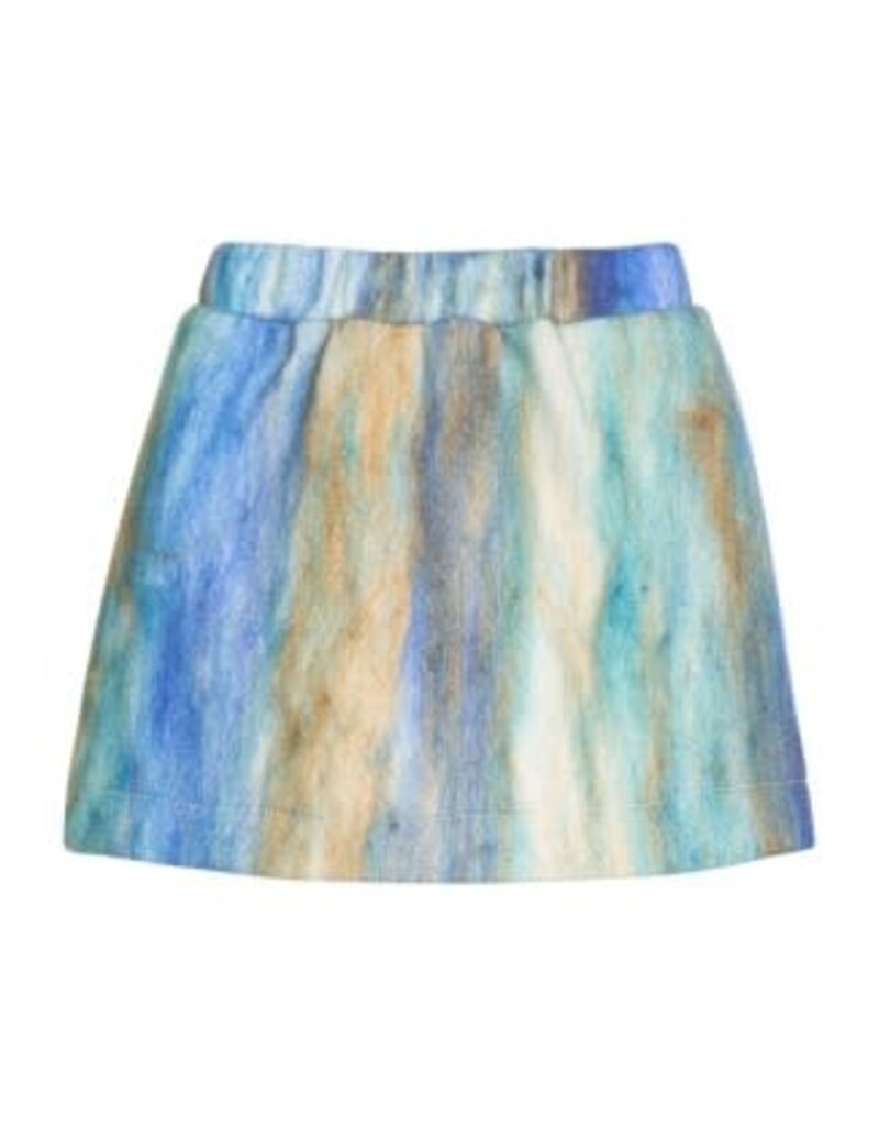 Bisby Mini Skirt Blue Multi Stripe Wool