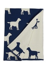 Little English Nursery Blanket Navy Lab