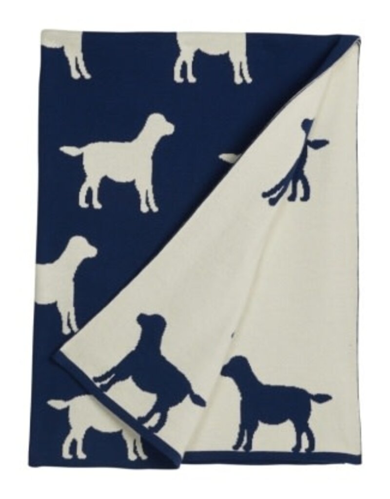 Little English Nursery Blanket Navy Lab