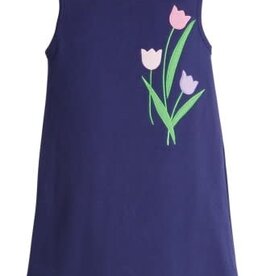 Little English Applique Jumper Tulips