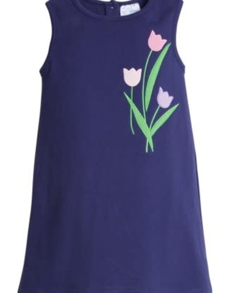 Little English Applique Jumper Tulips