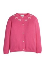 Little English Embroidered Essential Cardigan Pink Bows