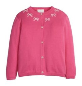 Little English Embroidered Essential Cardigan Pink Bows
