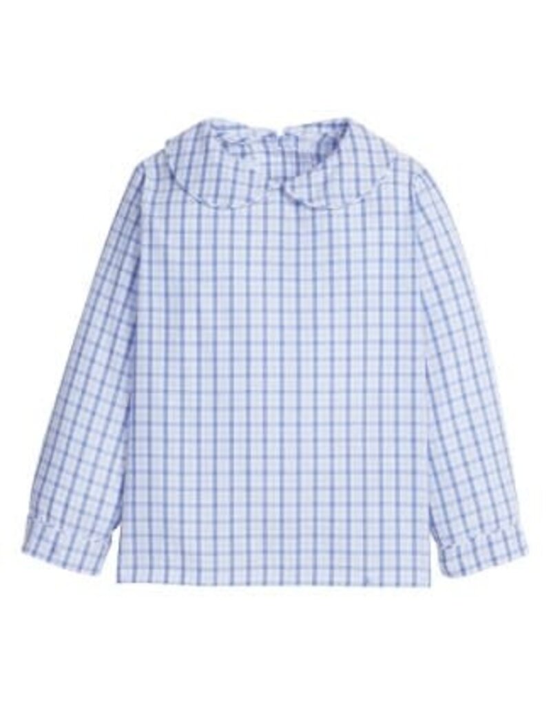 Little English Peter Pan Shirt Woodberry Plaid