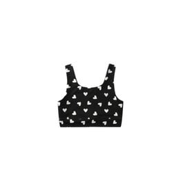 Rylee + Cru Inc. SALE SWIFT SPORTS BRA HEARTS BLACK