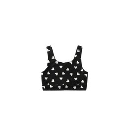 Rylee + Cru LLC SALE SWIFT SPORTS BRA HEARTS BLACK