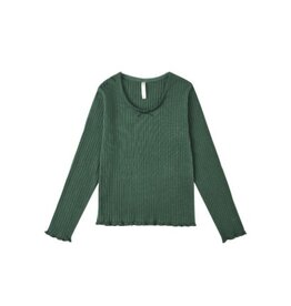 Rylee + Cru Inc. RIBBED LONG SLEEVE GREEN