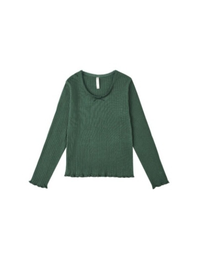 Rylee + Cru Inc. RIBBED LONG SLEEVE GREEN