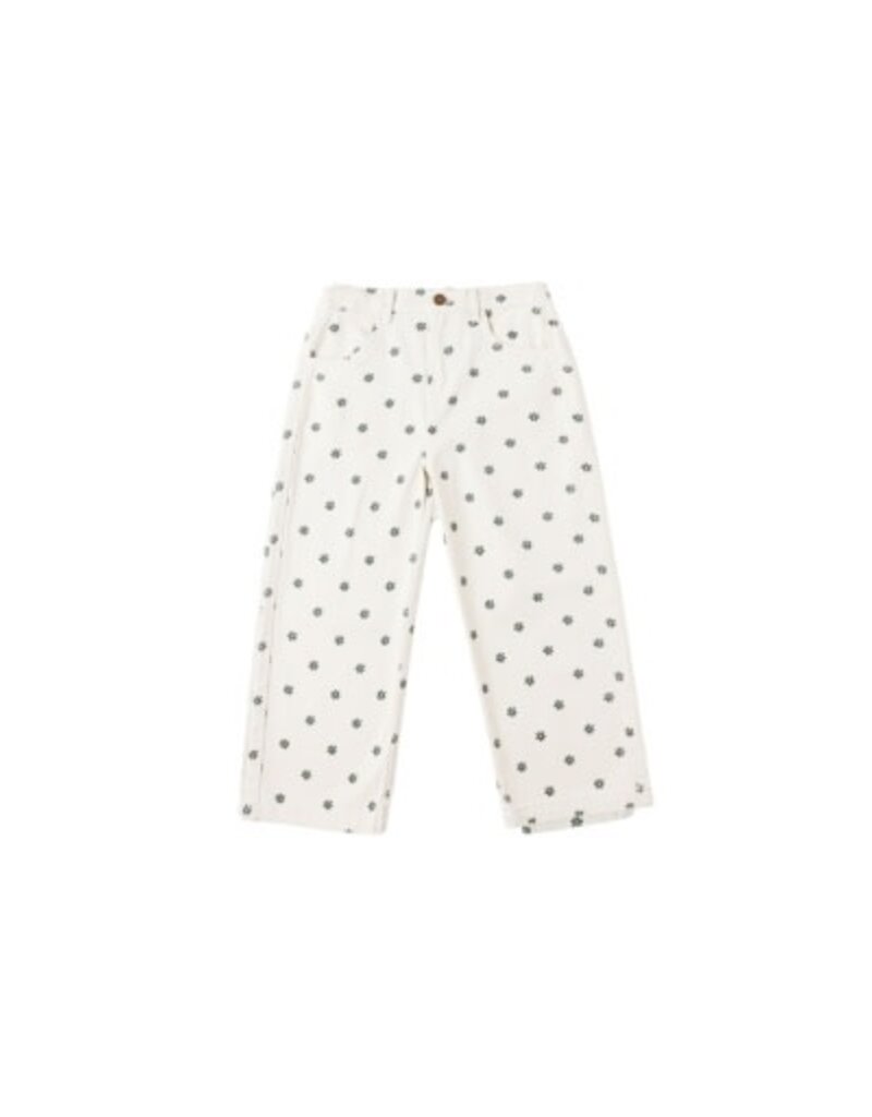 Rylee + Cru Inc. STRAIGHT LEG PANT MINI DAISY NATURAL