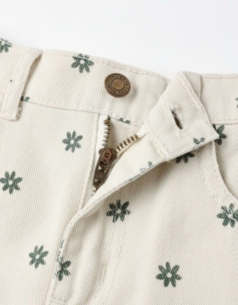Rylee + Cru Inc. STRAIGHT LEG PANT MINI DAISY NATURAL