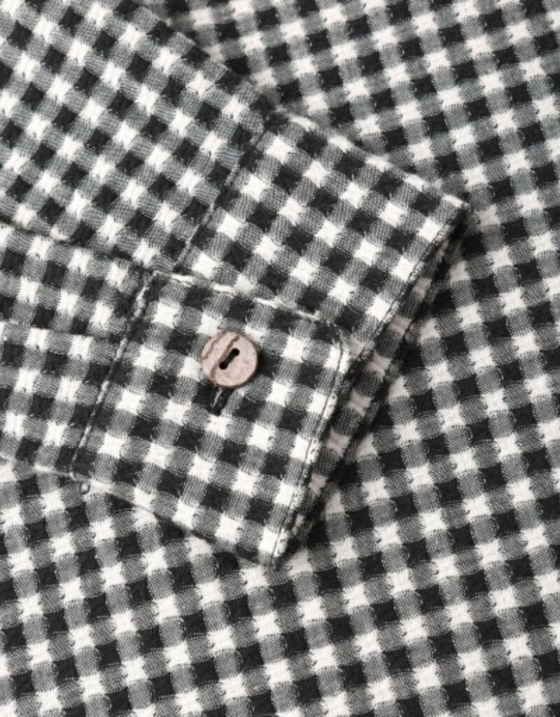 Rylee + Cru Inc. COLLARED L/S SHIRT BLACK GINGHAM