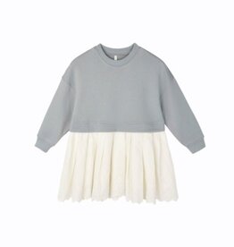 Rylee + Cru Inc. SWEATSHIRT DRESS DUSTY BLUE