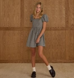 Rylee + Cru LLC SALE AXEL DRESS || BLACK GINGHAM TEEN BLACK