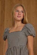 Rylee + Cru Inc. AXEL DRESS || BLACK GINGHAM TEEN BLACK