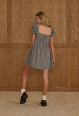 Rylee + Cru Inc. AXEL DRESS || BLACK GINGHAM TEEN BLACK