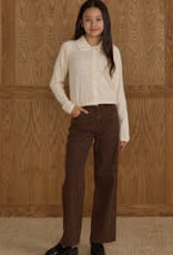 Rylee + Cru Inc. BAGGY WIDE LEG DENIM || LEOPARD TEEN BROWN