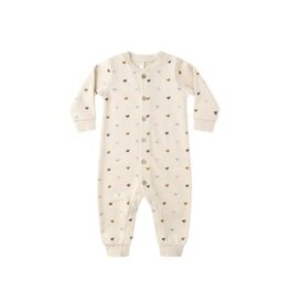 Rylee + Cru Inc. BUTTON DOWN JUMPSUIT HEARTS