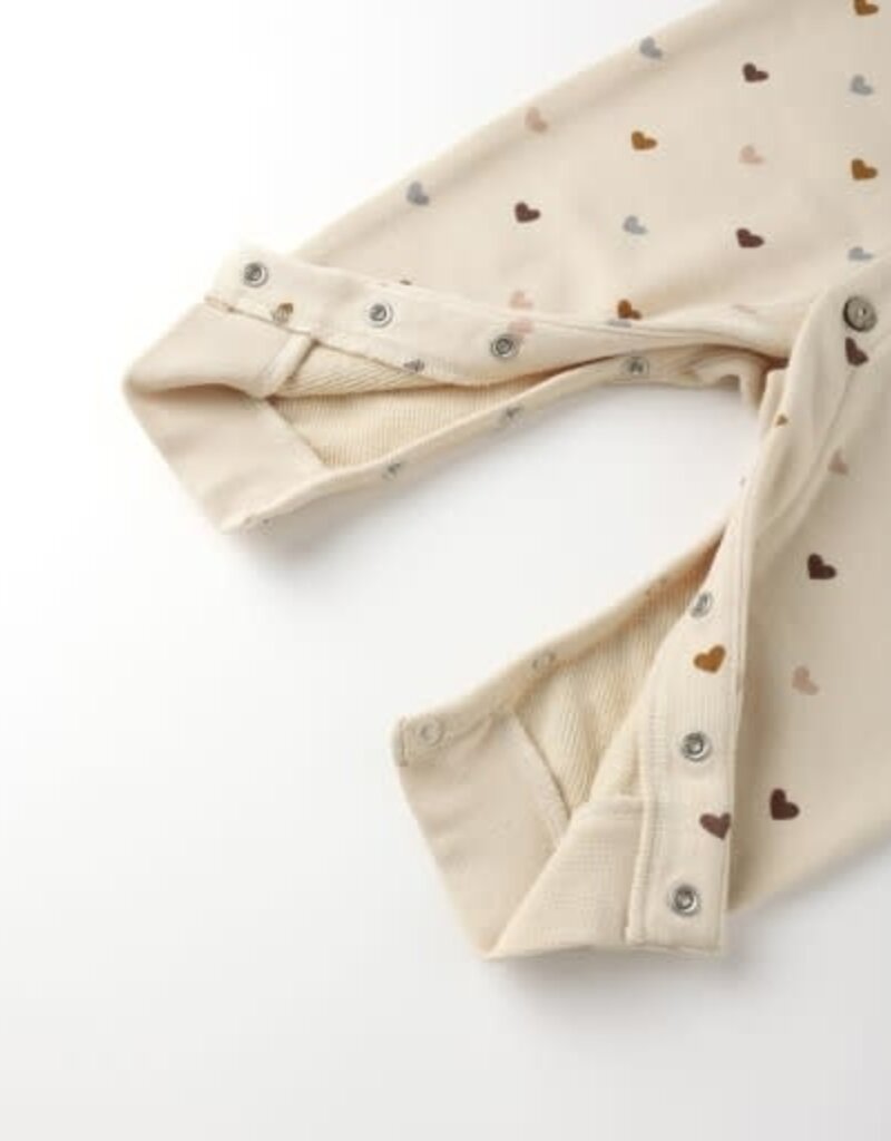 Rylee + Cru Inc. BUTTON DOWN JUMPSUIT HEARTS
