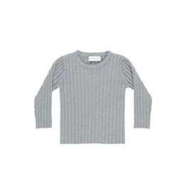Rylee + Cru Inc. LONG SLEEVE KNIT TOP  DUSTY BLUE